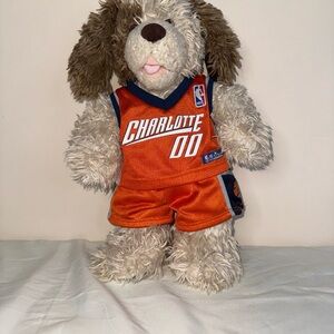 Build-A-Bear Orange Charlotte Basketball Dog/Plush Jersey